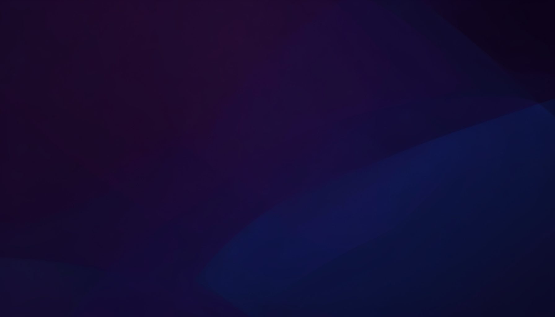 Abstract dark purple and indigo gradient with soft overlapping waves, conveying a calm and professional mood